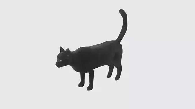 Low Poly Cat Rigged With Realistic Texture Low-poly 3D model