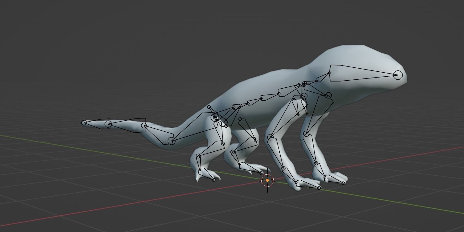 Low Poly Lizard Rigged With Realistic Texture Low-poly 3D model_4