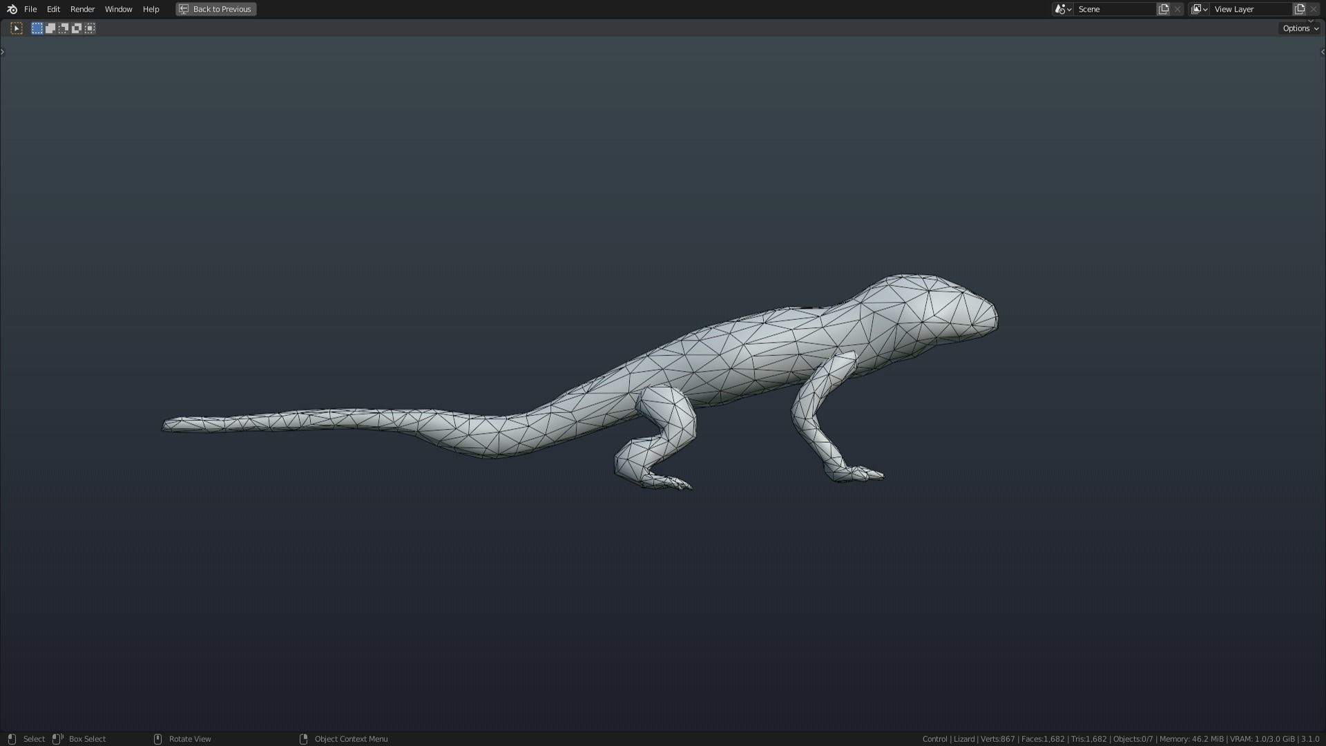 Low Poly Lizard Rigged With Realistic Texture Low-poly 3D model_7