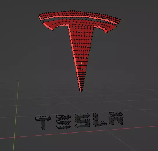 Tesla 3D Logo Low-poly 3D model_0