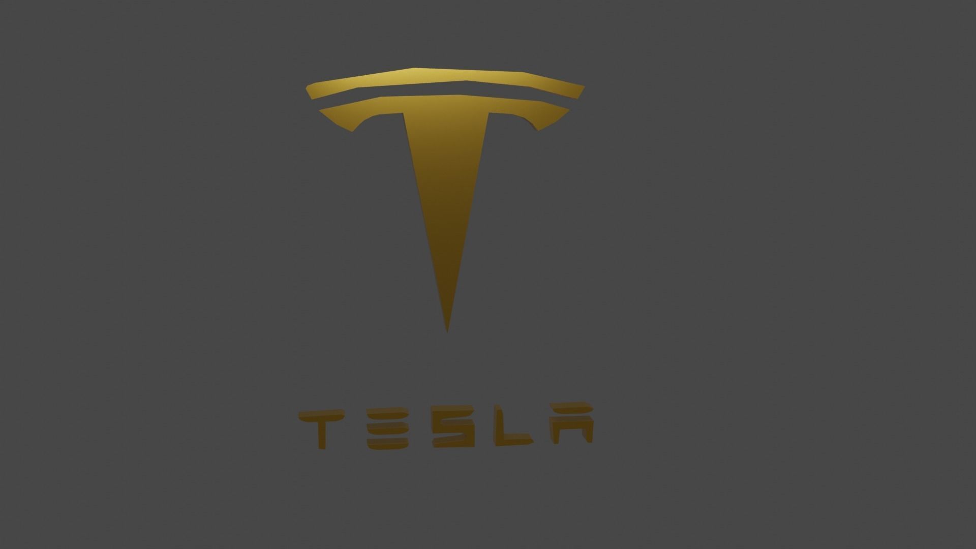 Tesla 3D Logo Low-poly 3D model_7