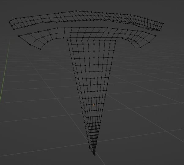Tesla 3D Logo Low-poly 3D model_4