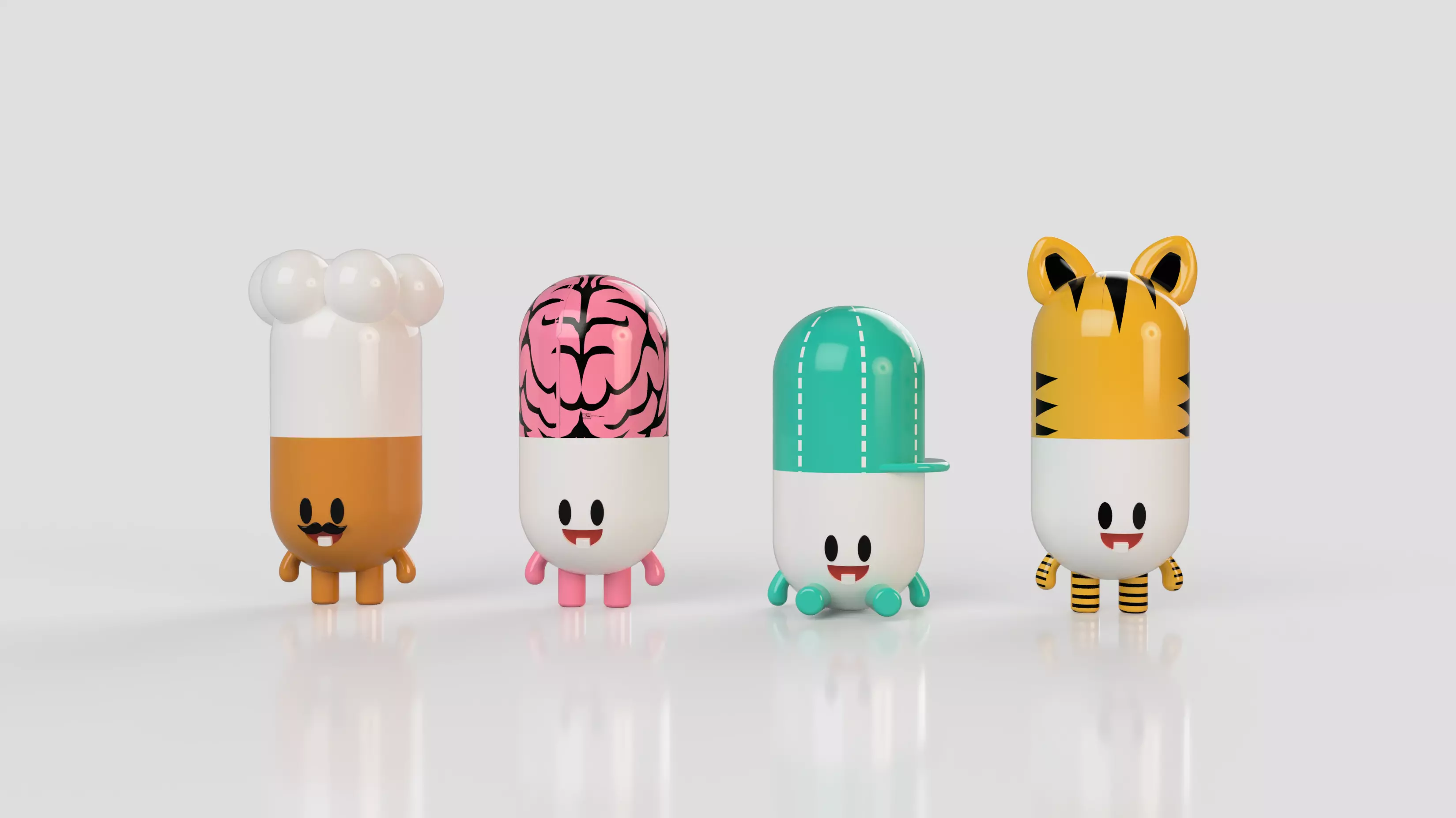 Happy Pill Toy 3D model 3D printable | CGTrader