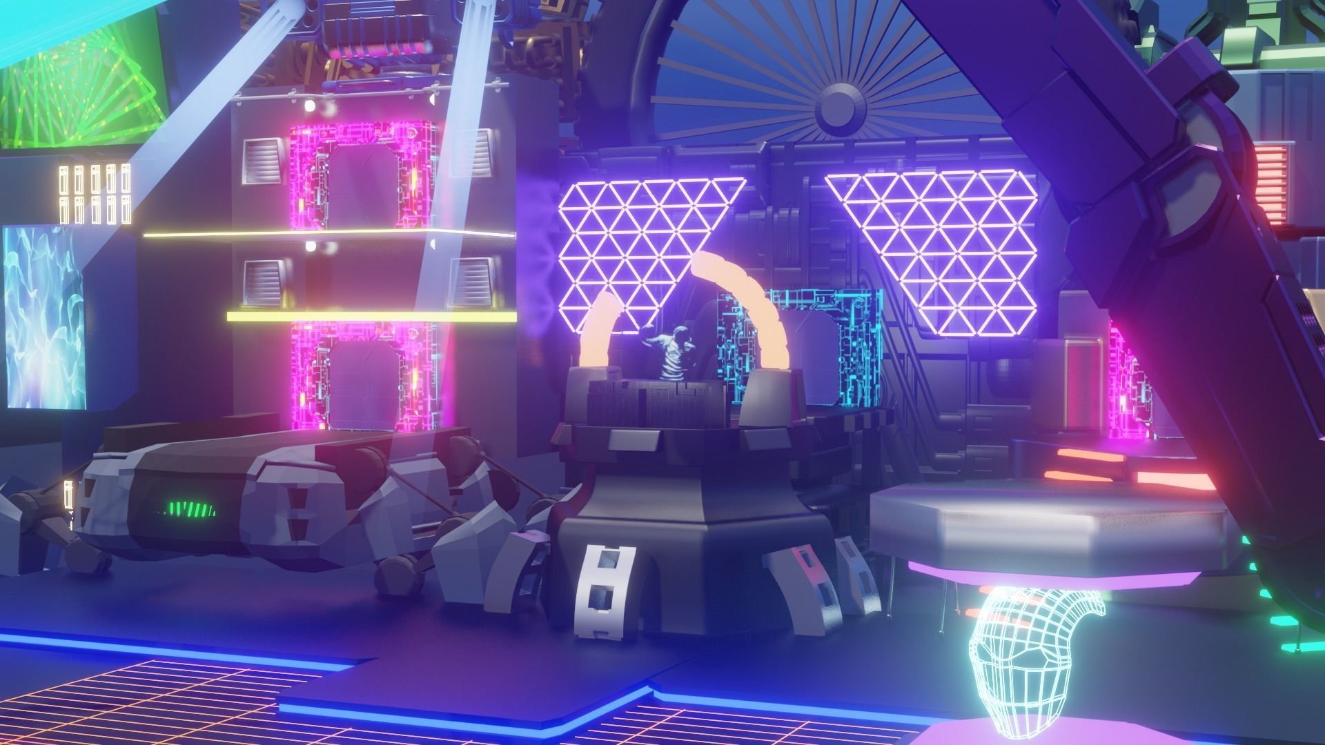 show stage design Low-poly 3D model_4