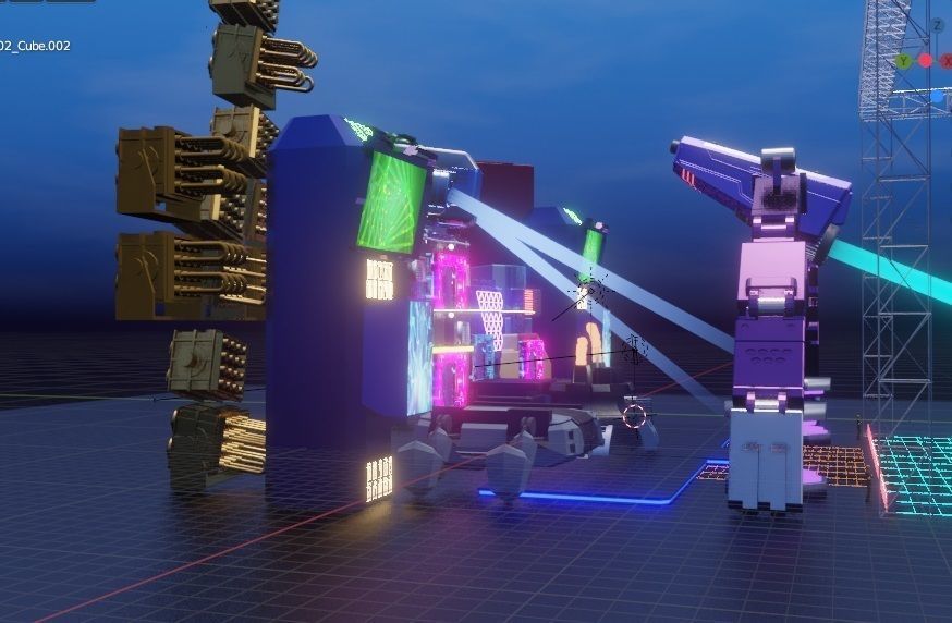 show stage design Low-poly 3D model_24