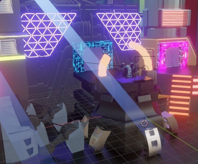 show stage design Low-poly 3D model_7