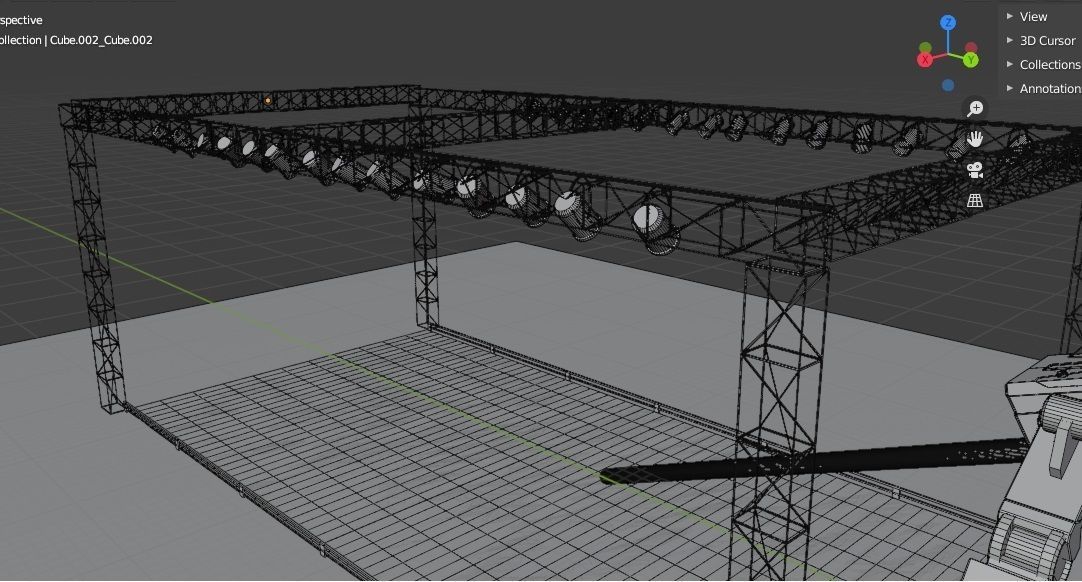 show stage design Low-poly 3D model_26