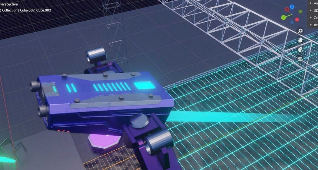 show stage design Low-poly 3D model_21