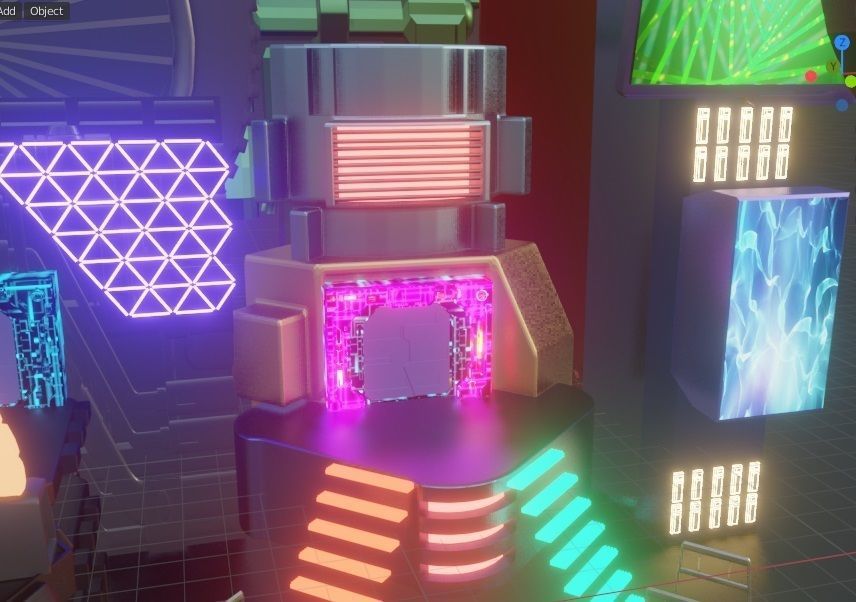 show stage design Low-poly 3D model_8