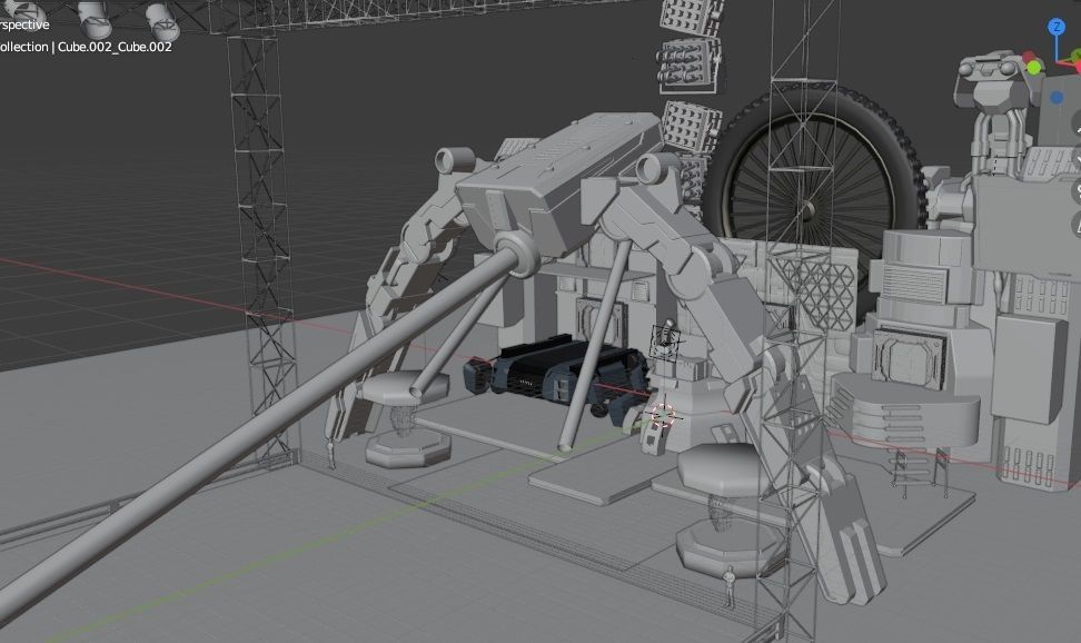 show stage design Low-poly 3D model_27