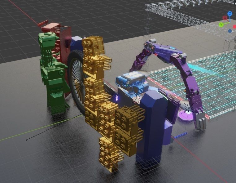 show stage design Low-poly 3D model_11