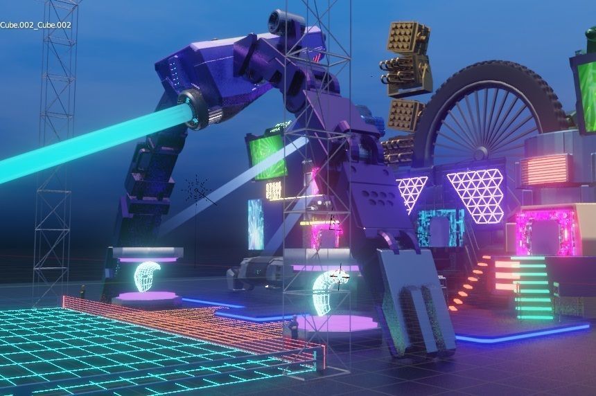 show stage design Low-poly 3D model_18