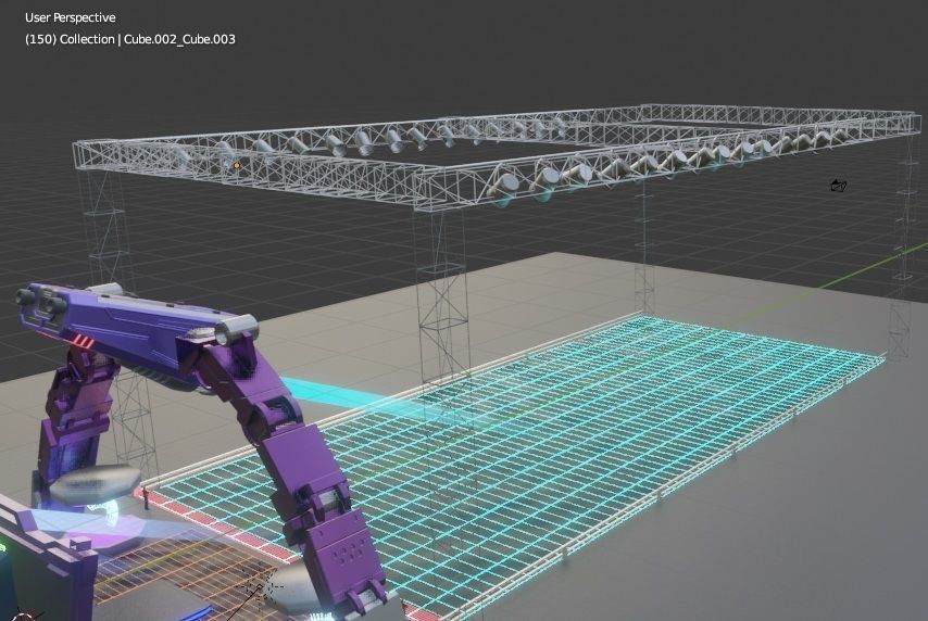 show stage design Low-poly 3D model_15