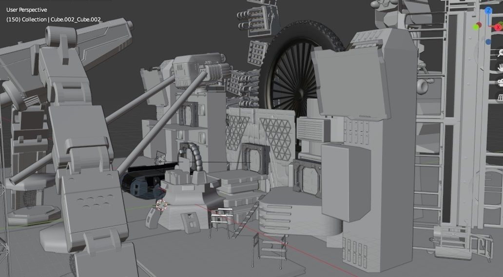 show stage design Low-poly 3D model_29