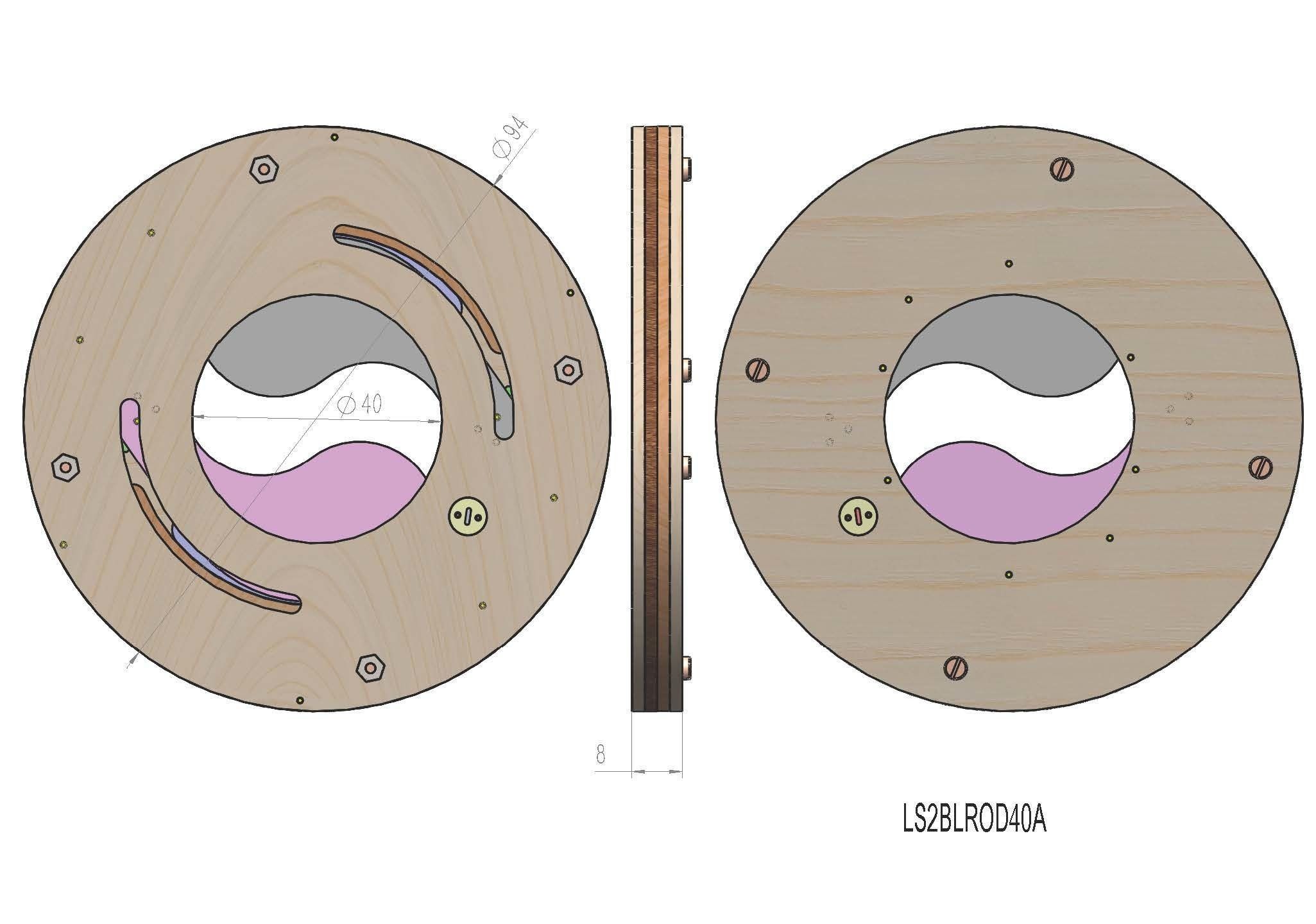LS2BLROD40A Mechanical taiji shutter aperture iris laser cut diy 3D print model_7