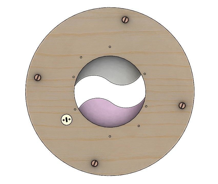 LS2BLROD40A Mechanical taiji shutter aperture iris laser cut diy 3D print model_6