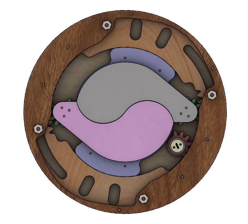 LS2BLROD40A Mechanical taiji shutter aperture iris laser cut diy 3D print model_10