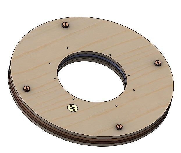 LS2BLROD40A Mechanical taiji shutter aperture iris laser cut diy 3D print model_12