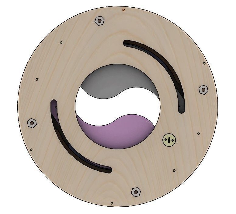 LS2BLROD40A Mechanical taiji shutter aperture iris laser cut diy 3D print model_5