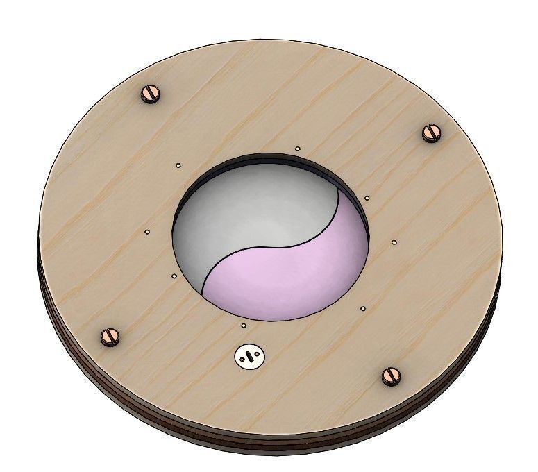 LS2BLROD40A Mechanical taiji shutter aperture iris laser cut diy 3D print model_18