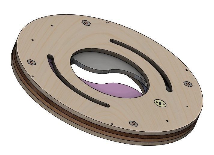 LS2BLROD40A Mechanical taiji shutter aperture iris laser cut diy 3D print model_13