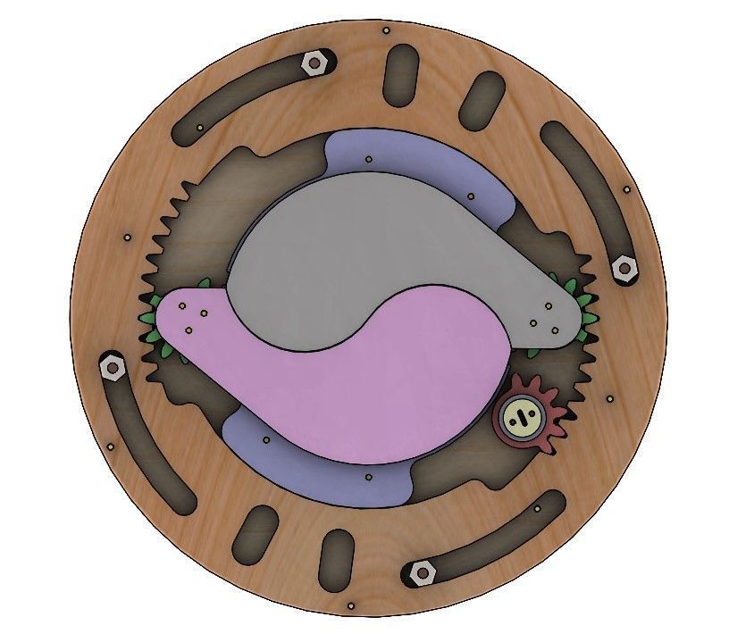 LS2BLROD40A Mechanical taiji shutter aperture iris laser cut diy 3D print model_3