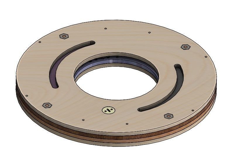 LS2BLROD40A Mechanical taiji shutter aperture iris laser cut diy 3D print model_14