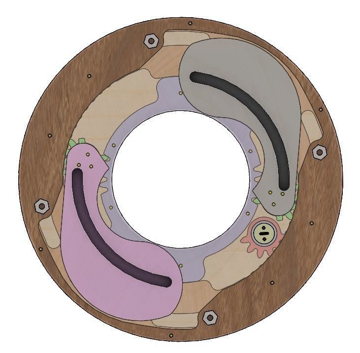 LS2BLROD40A Mechanical taiji shutter aperture iris laser cut diy 3D print model_4
