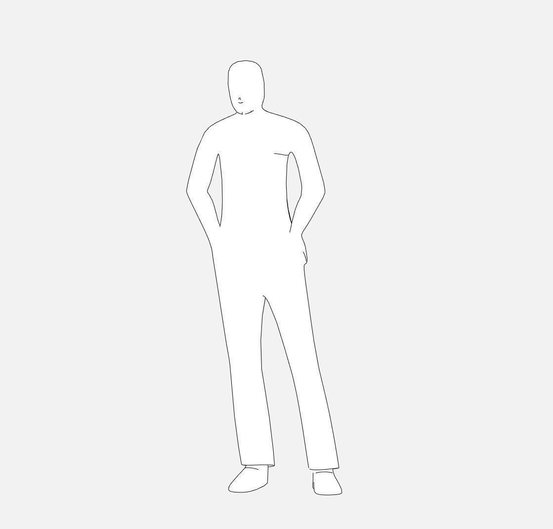 Man in Revit Solid 3D model_2