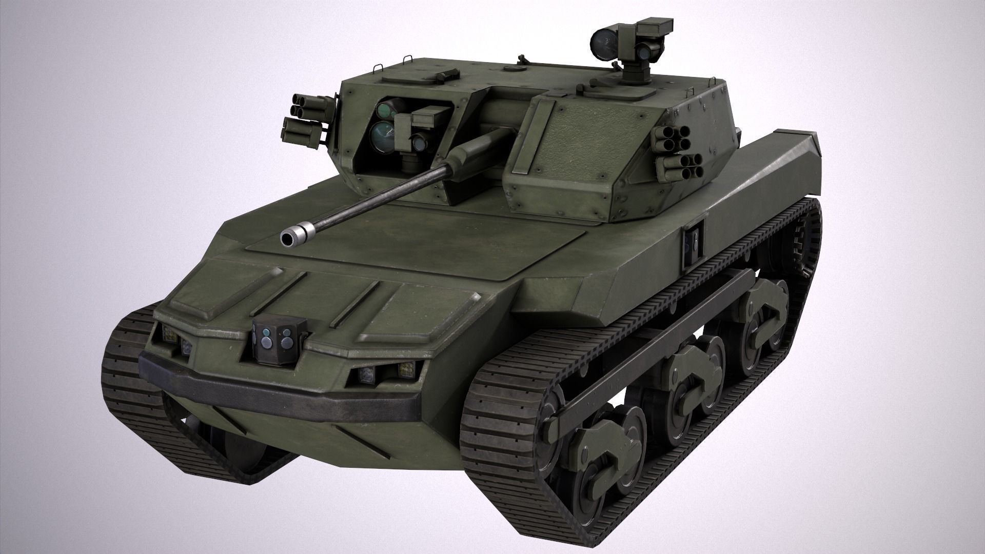 RIPSAW M5 Robotic Combat Vehicle Medium Low-poly 3D model_6