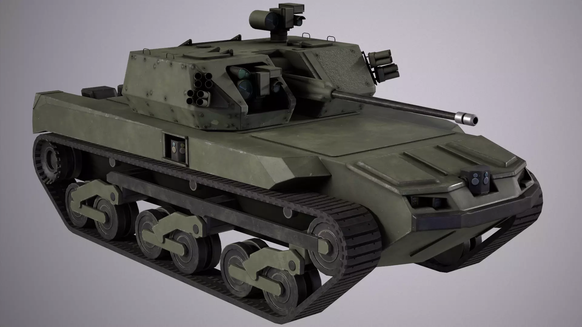 RIPSAW M5 Robotic Combat Vehicle Medium Low-poly 3D model_0