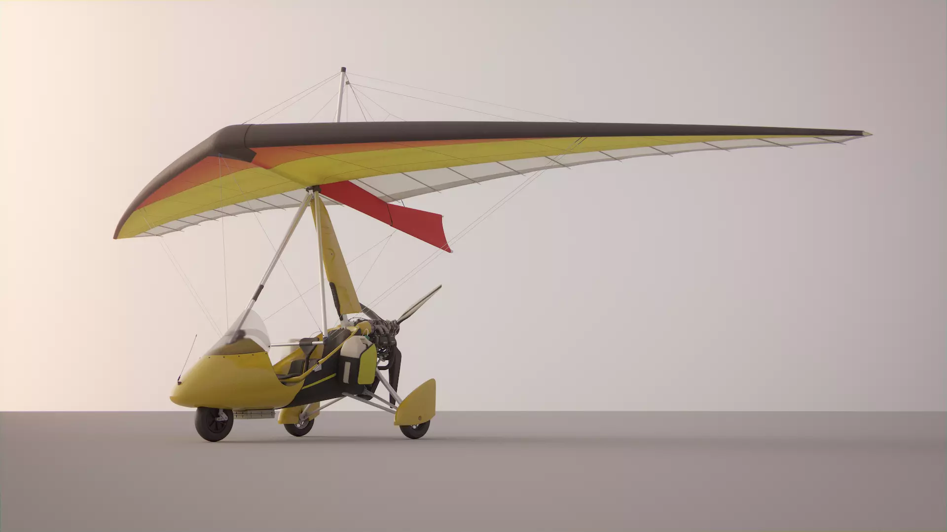 Pegasus Quantum 912 Ultralight Trike 3D model_0