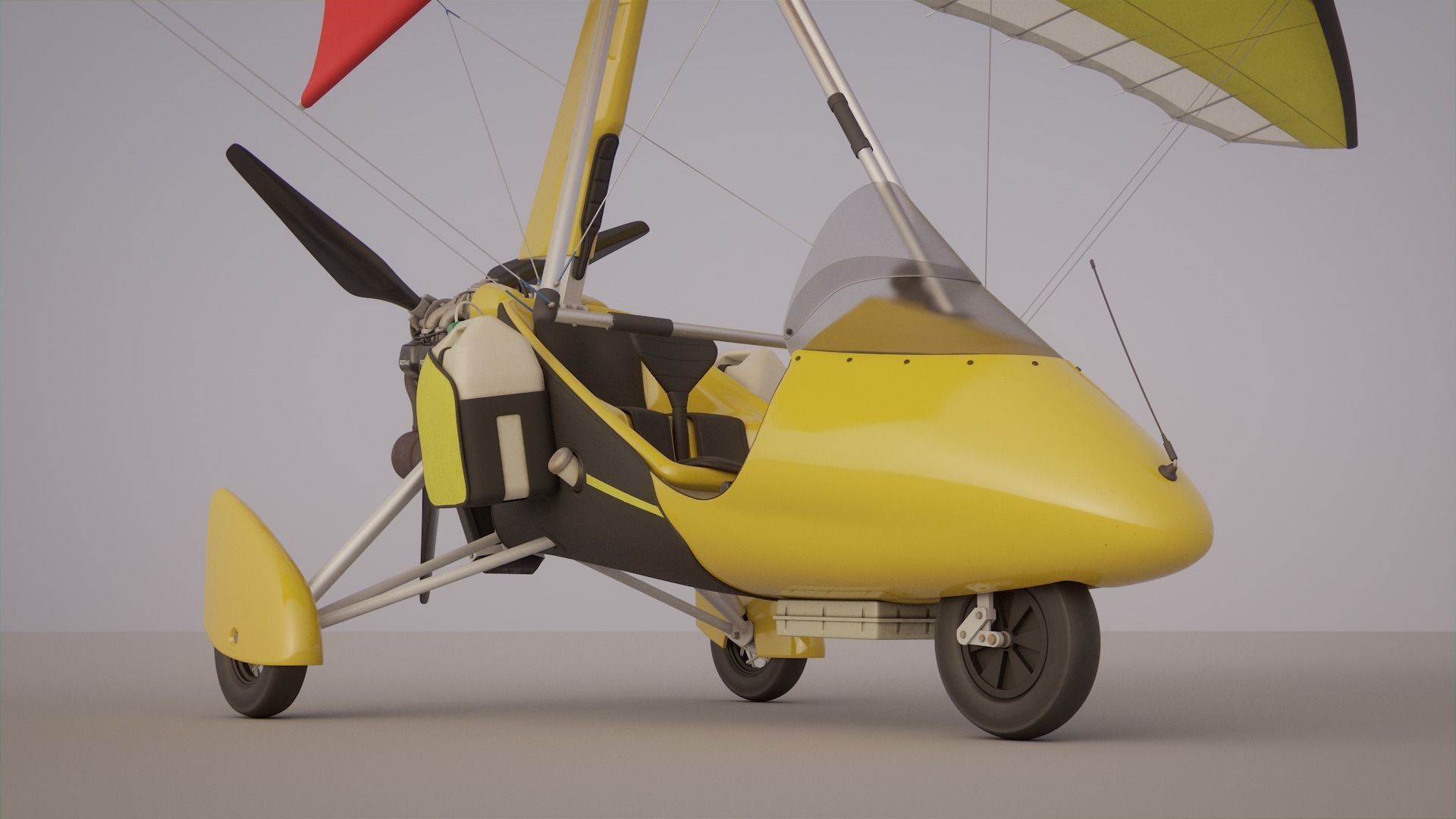 Pegasus Quantum 912 Ultralight Trike 3D model_4