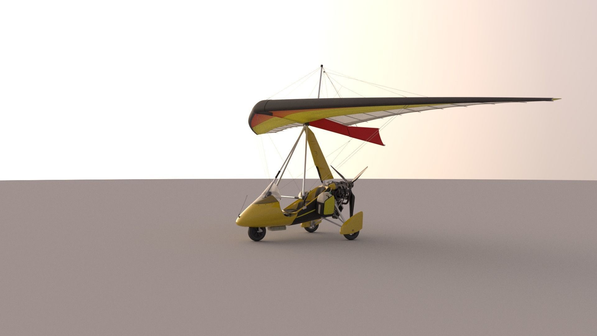 Pegasus Quantum 912 Ultralight Trike 3D model_21