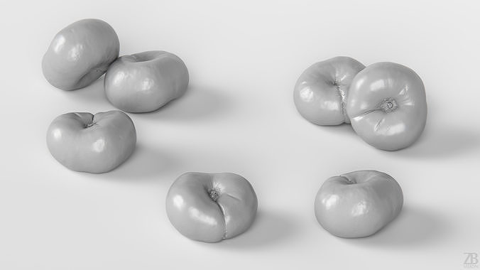 Peach 3D model 4