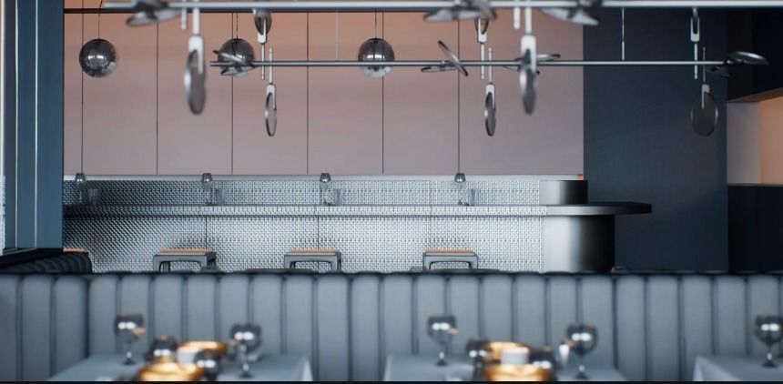 Restaurant Unreal Engine Ready to use 3D model_2