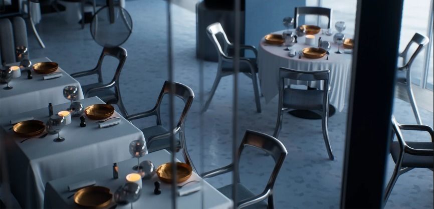 Restaurant Unreal Engine Ready to use 3D model_3