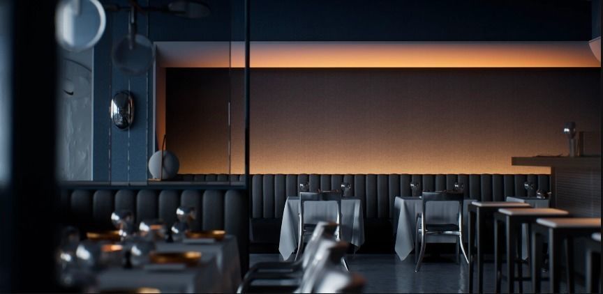 Restaurant Unreal Engine Ready to use 3D model_4