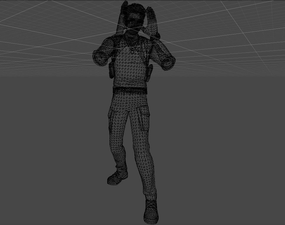 Uncharted NathanDrake like model pack Low-poly 3D model_6