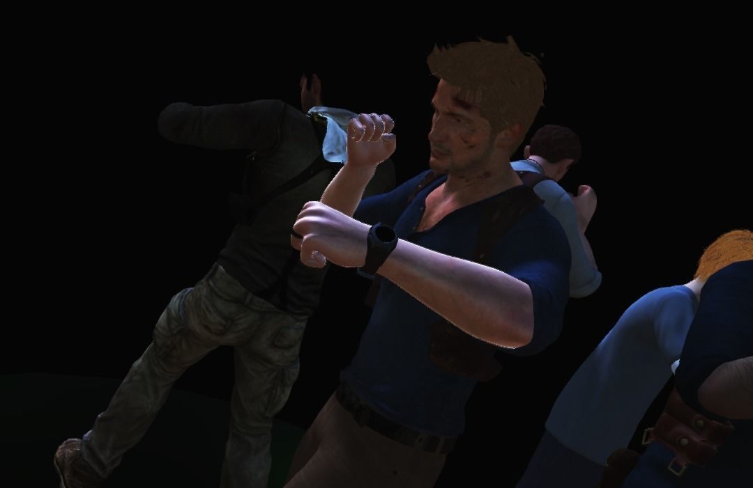 Uncharted NathanDrake like model pack Low-poly 3D model_7