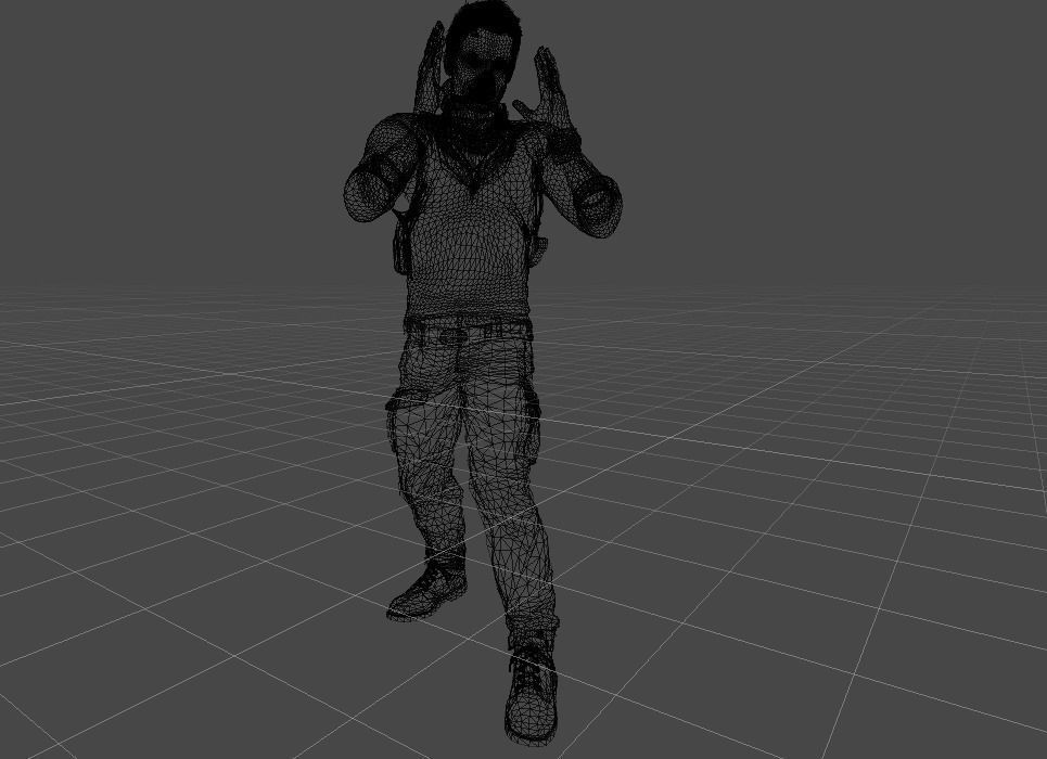 Uncharted NathanDrake like model pack Low-poly 3D model_8