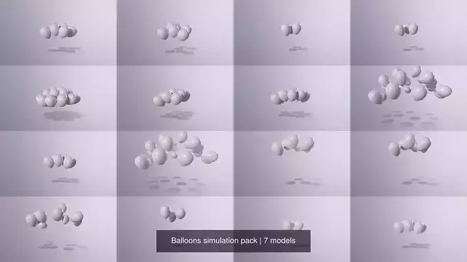 Balloons simulation pack 3D Model Collection