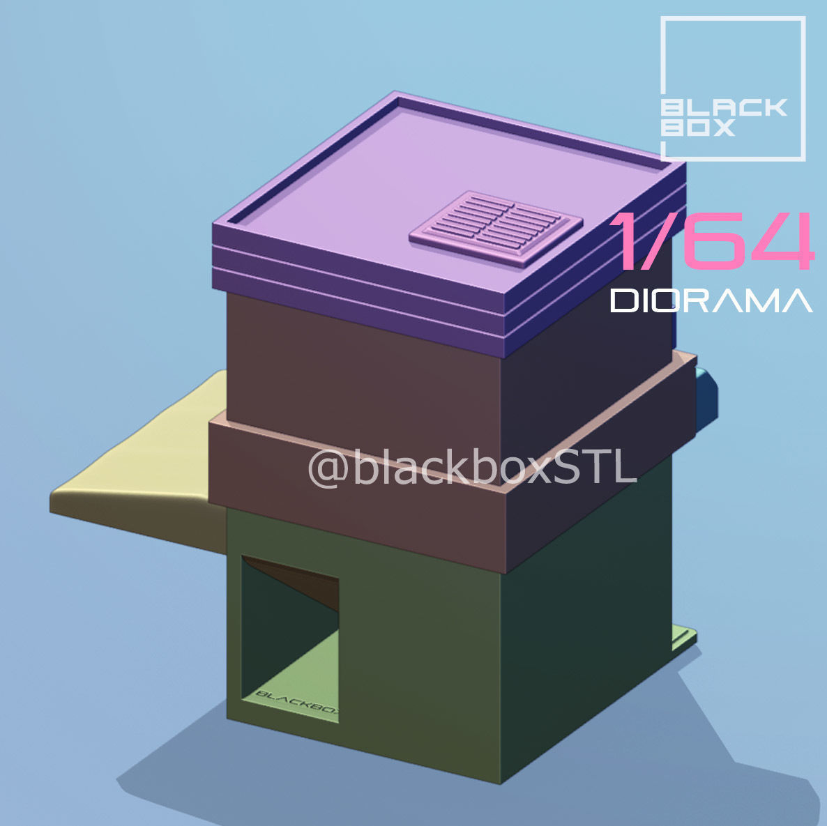 DIORAMA 1-64th scale - Commercial Building 01 3D print model_9