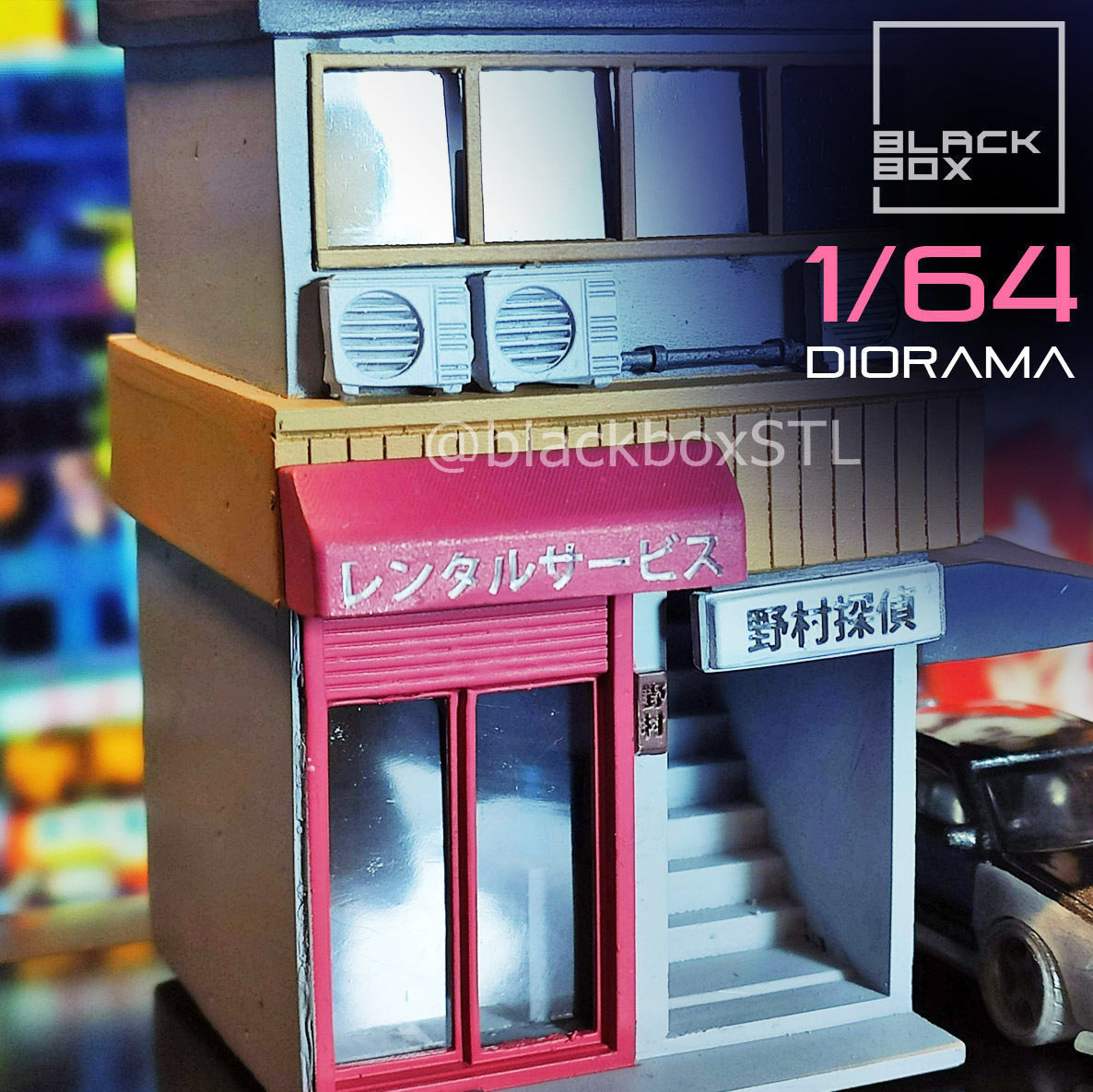 DIORAMA 1-64th scale - Commercial Building 01 3D print model_2
