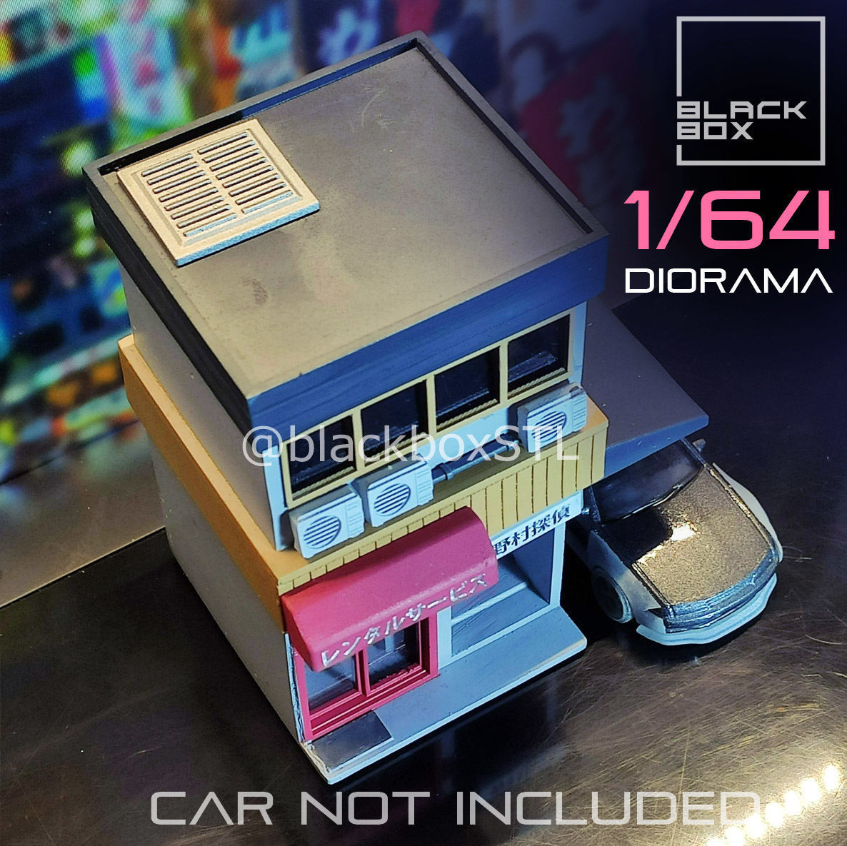 DIORAMA 1-64th scale - Commercial Building 01 3D print model_6