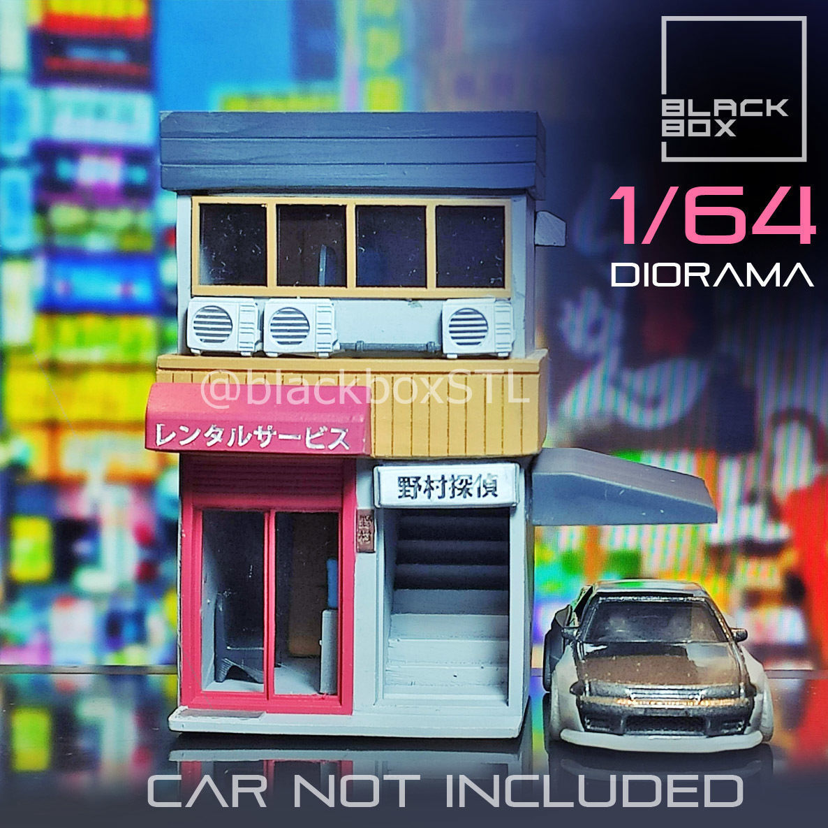 DIORAMA 1-64th scale - Commercial Building 01 3D print model_1
