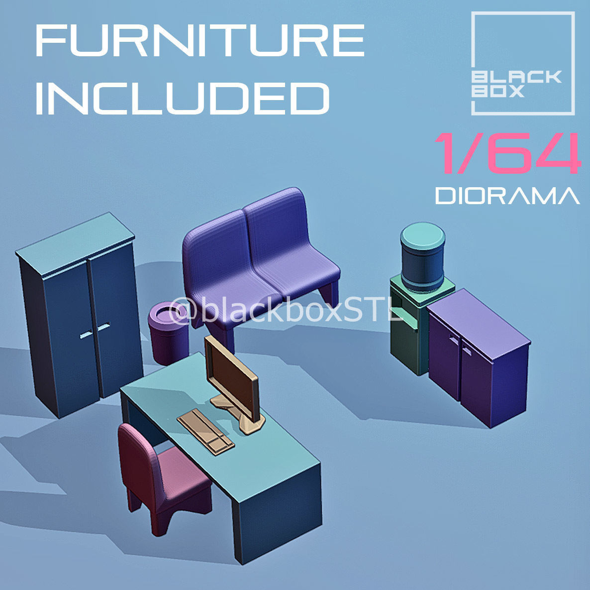 DIORAMA 1-64th scale - Commercial Building 01 3D print model_4