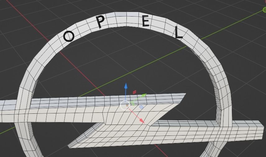 Opel Car 3D Logo Low-poly 3D model_13