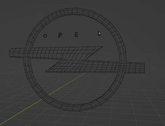 Opel Car 3D Logo Low-poly 3D model_10