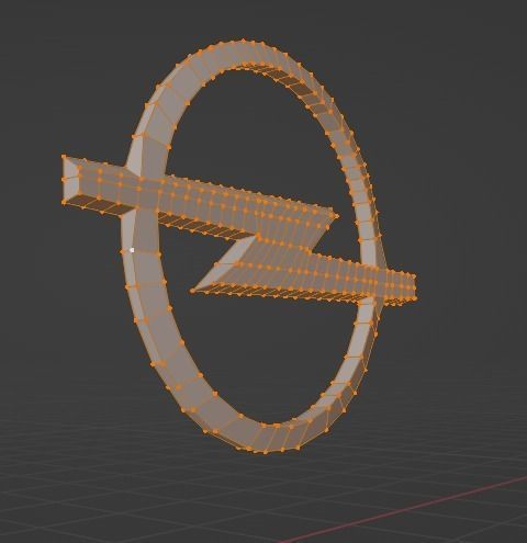 Opel Car 3D Logo Low-poly 3D model_6